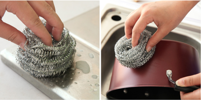 protection de récurage d'acier inoxydable de 0.15mm aucun éclat pour les pots de lavage de restaurant