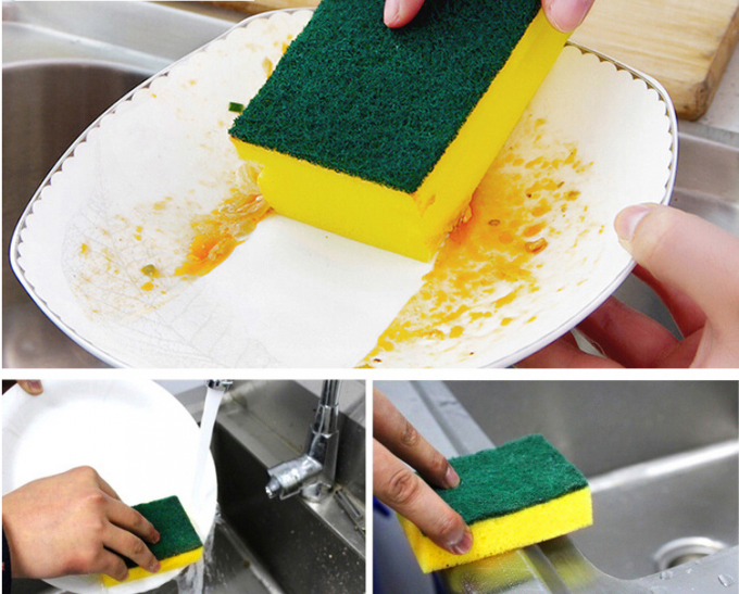 Retrait de lavage de couleur adapté aux besoins du client par éponge de plat durable des taches têtues
