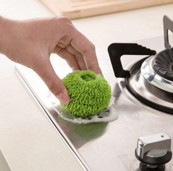 Biens favorables à l'environnement de récureur de fibre de polyester pour le nettoyage de cuisine